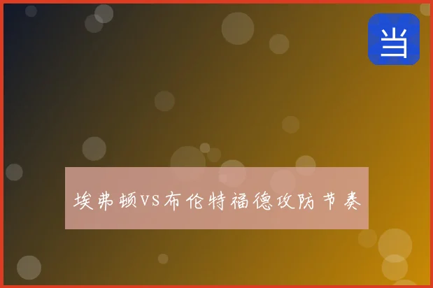 埃弗顿vs布伦特福德攻防节奏